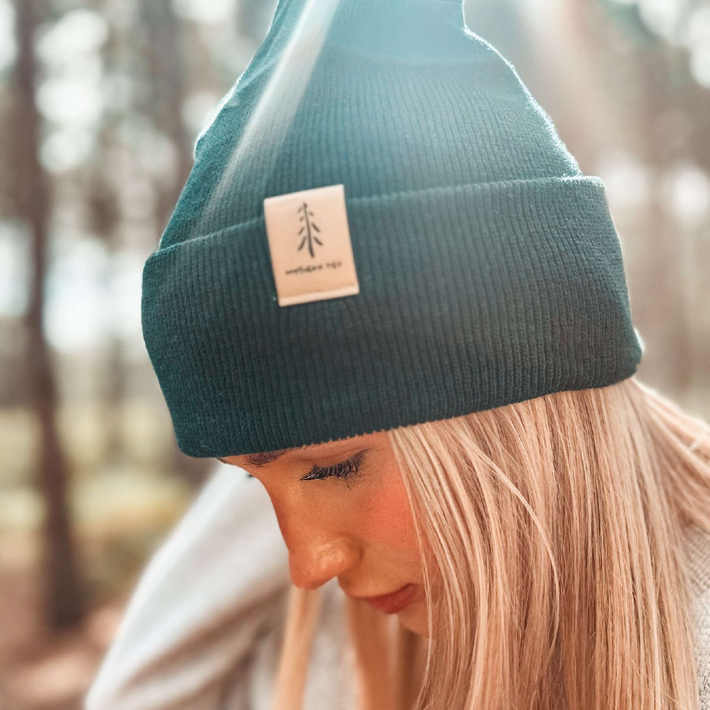 Leather Tag Beanie – Northern Ties MN