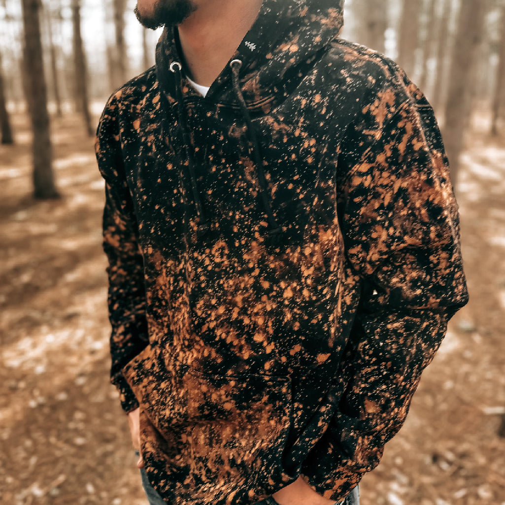 brown tie dye sweatshirt