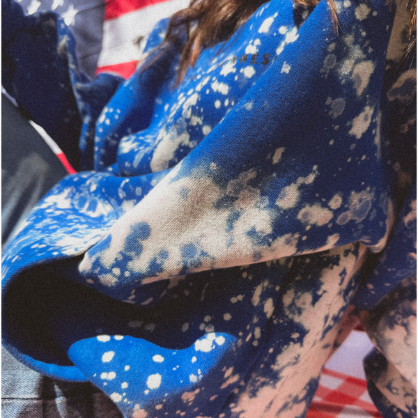 Blue Skies Bleached Hoodie