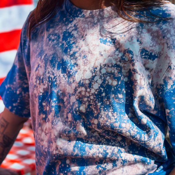 Sparklers & Blue Skies Bleached Tee
