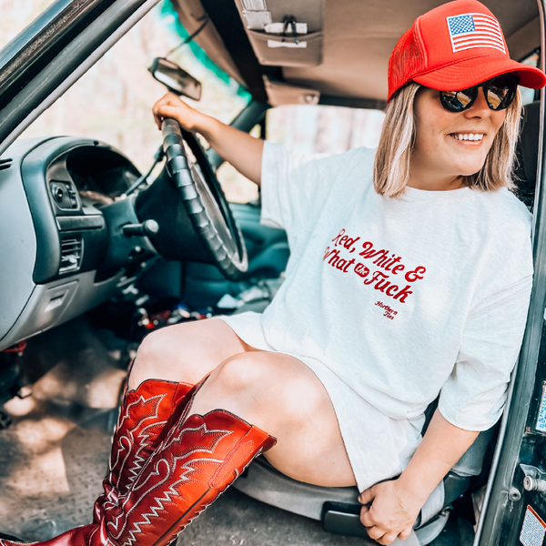 American Flag Trucker Hat