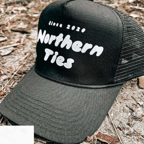 Black Structured High Crown Hat