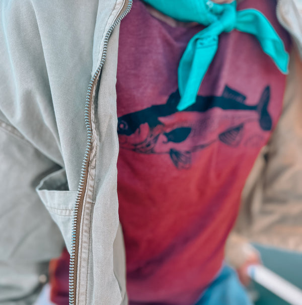 Maroon Walleye Tee