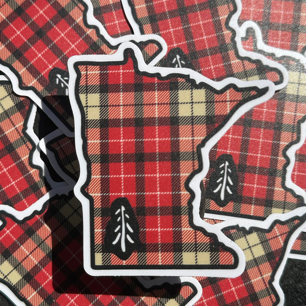 Minnesota Plaid Sticker
