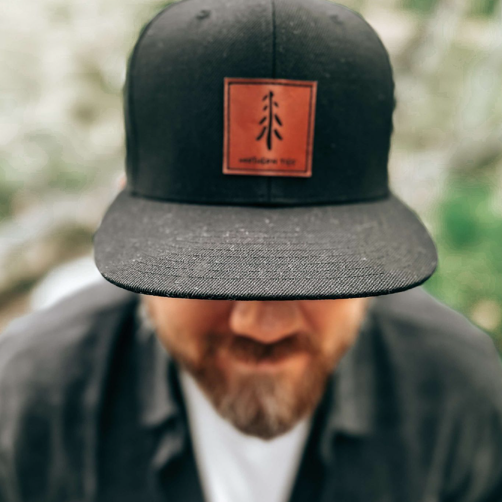 Flat Bill Black Hat Northern Ties MN