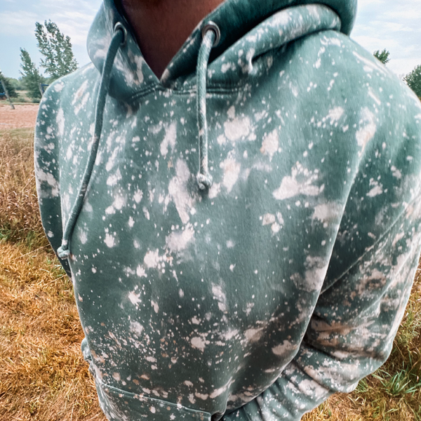 Heavyweight Sage Bleached Hoodie