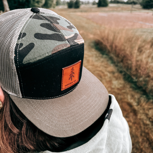 Seven Panel Camo Trucker Hat