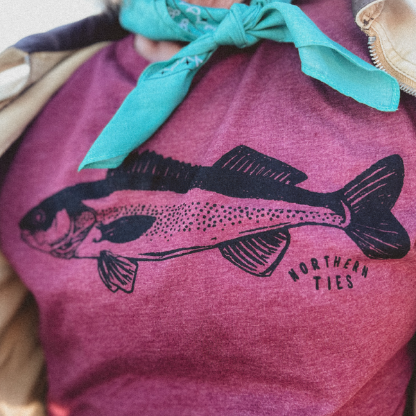 Maroon Walleye Tee