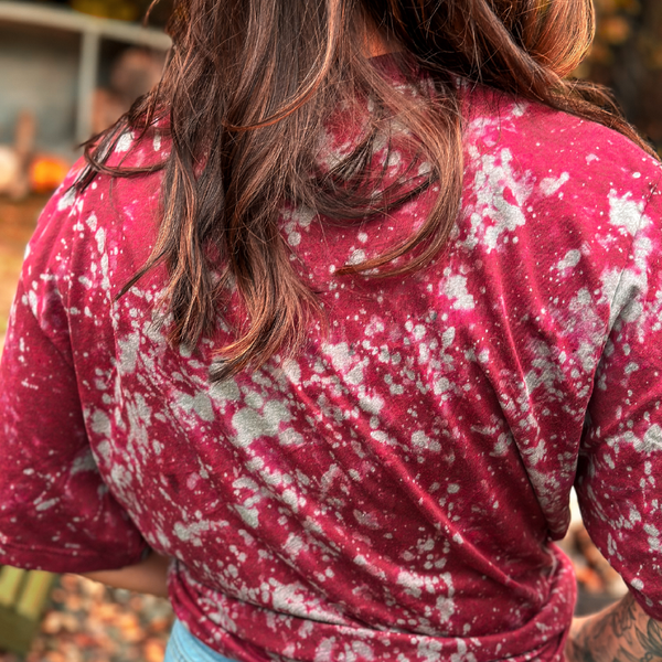 Maroon Bleached Tee