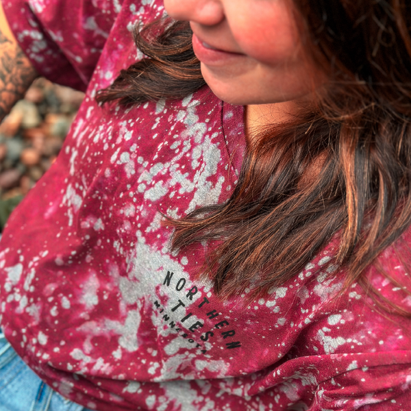 Maroon Bleached Tee