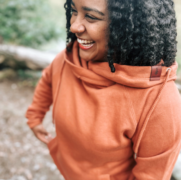 Burnt Orange Funnel Neck Hoodie