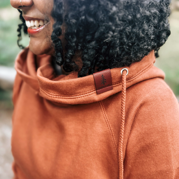 Burnt Orange Funnel Neck Hoodie