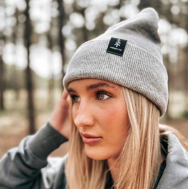 Leather Tag Beanie