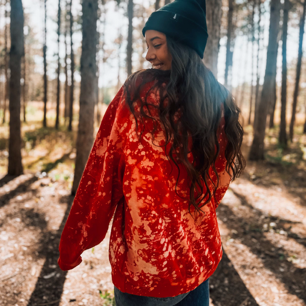 Red Bleached Crewneck