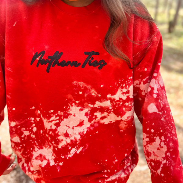 Red Bleached Crewneck