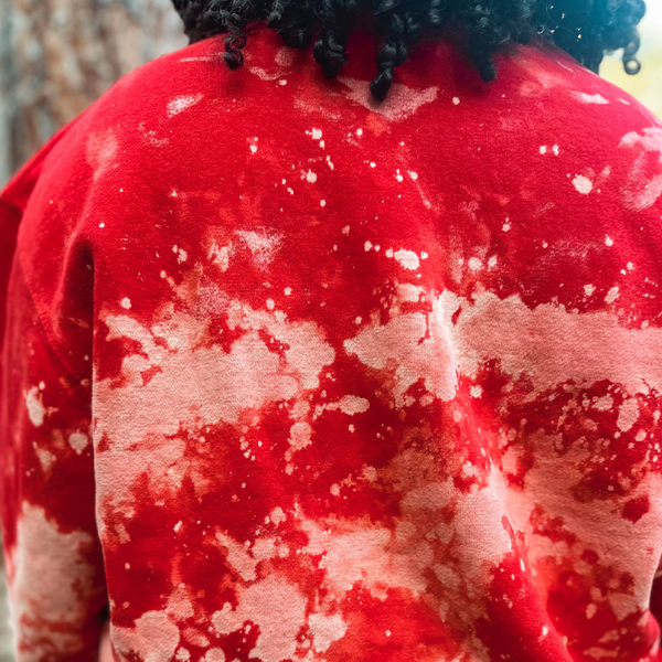 Red Bleached Crewneck