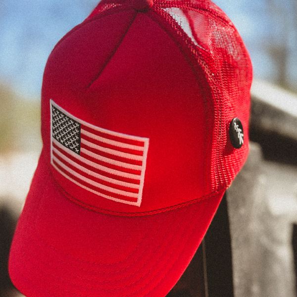 American Flag Trucker Hat