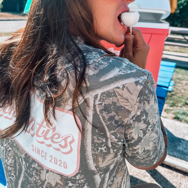 Camo & Coral Tee