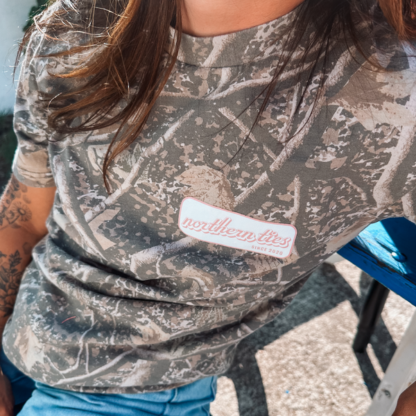 Camo & Coral Tee