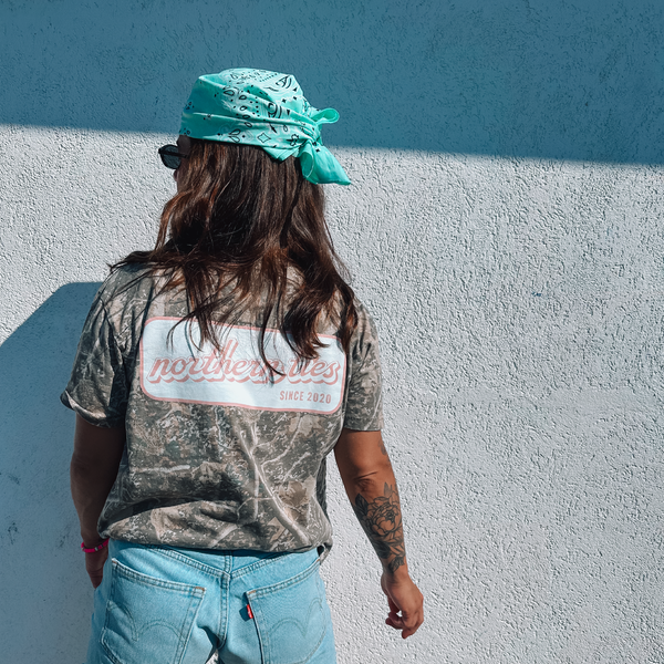 Camo & Coral Tee