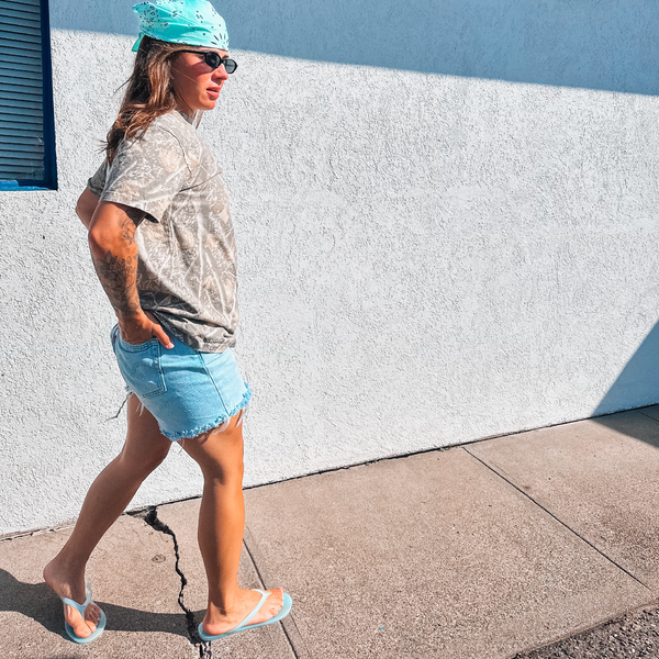 Camo & Coral Tee