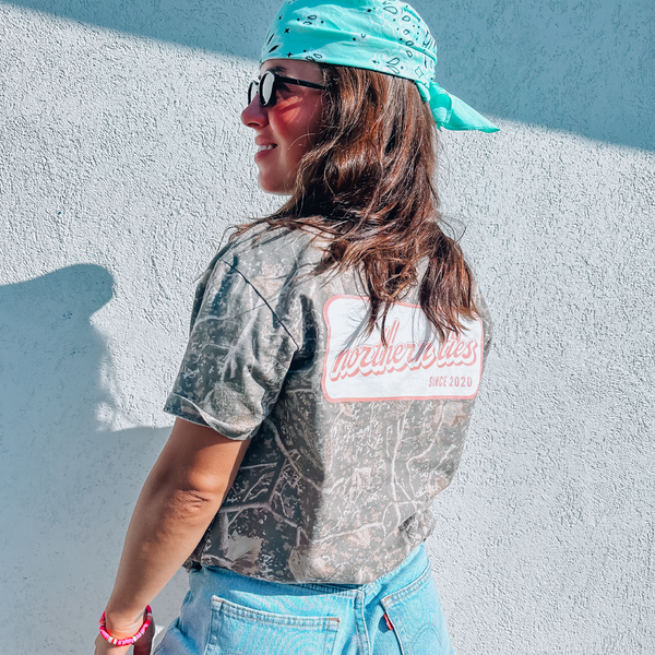 Camo & Coral Tee